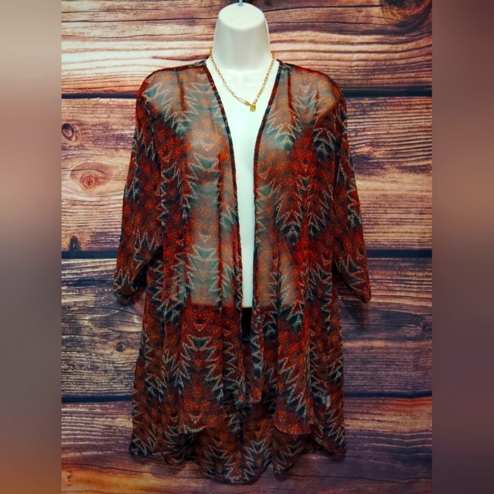 2 For 25$ LuLaRoe Vibrant Patterned Kimono Size Small